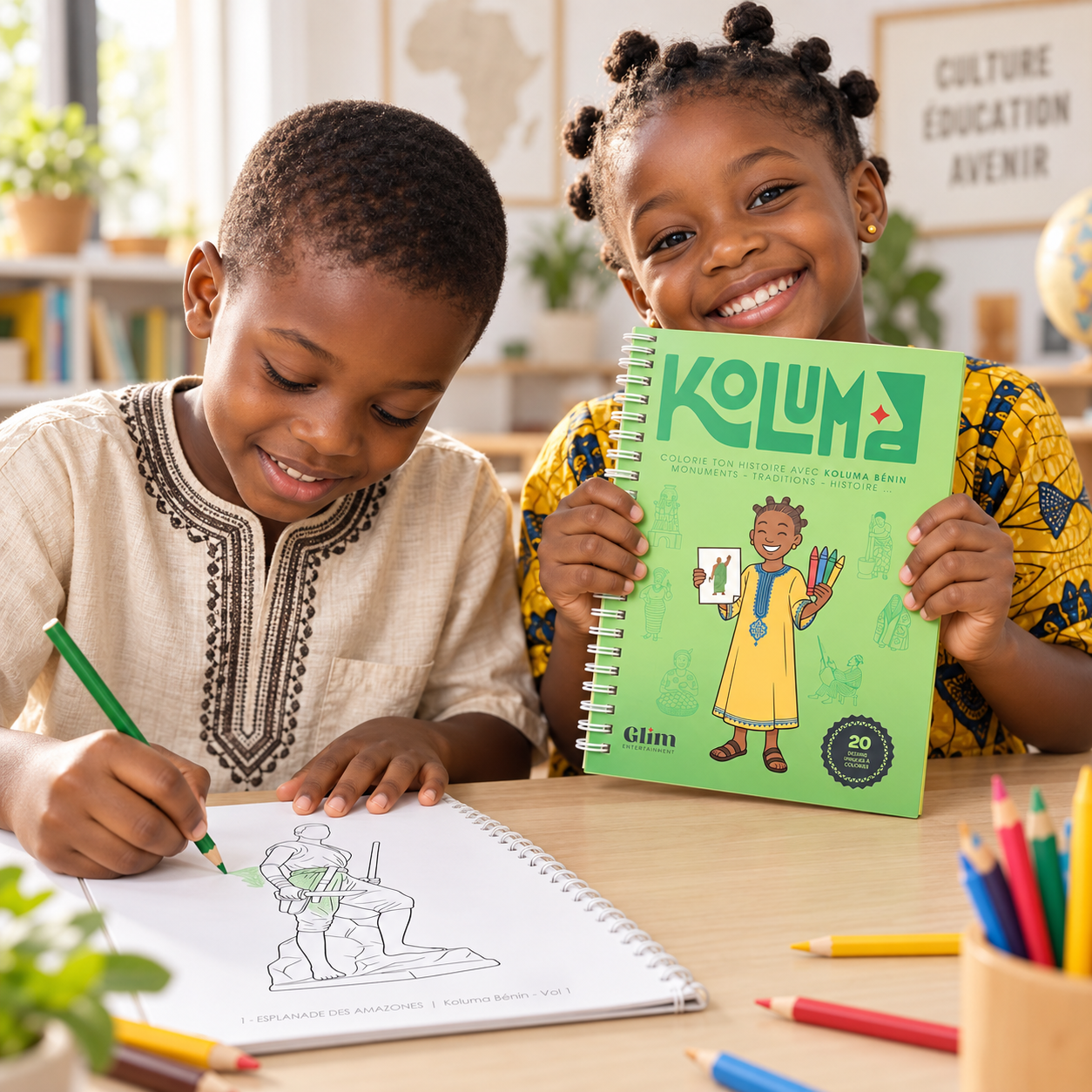 Koluma Bénin - Coloriage éducatif
